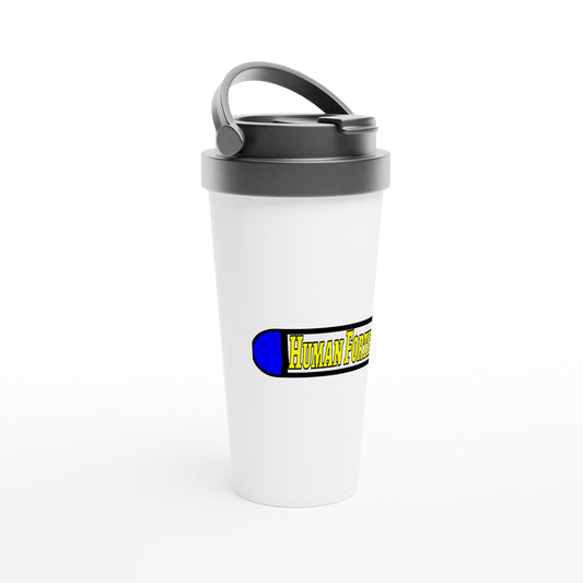 White 15oz Stainless Steel Travel Mug