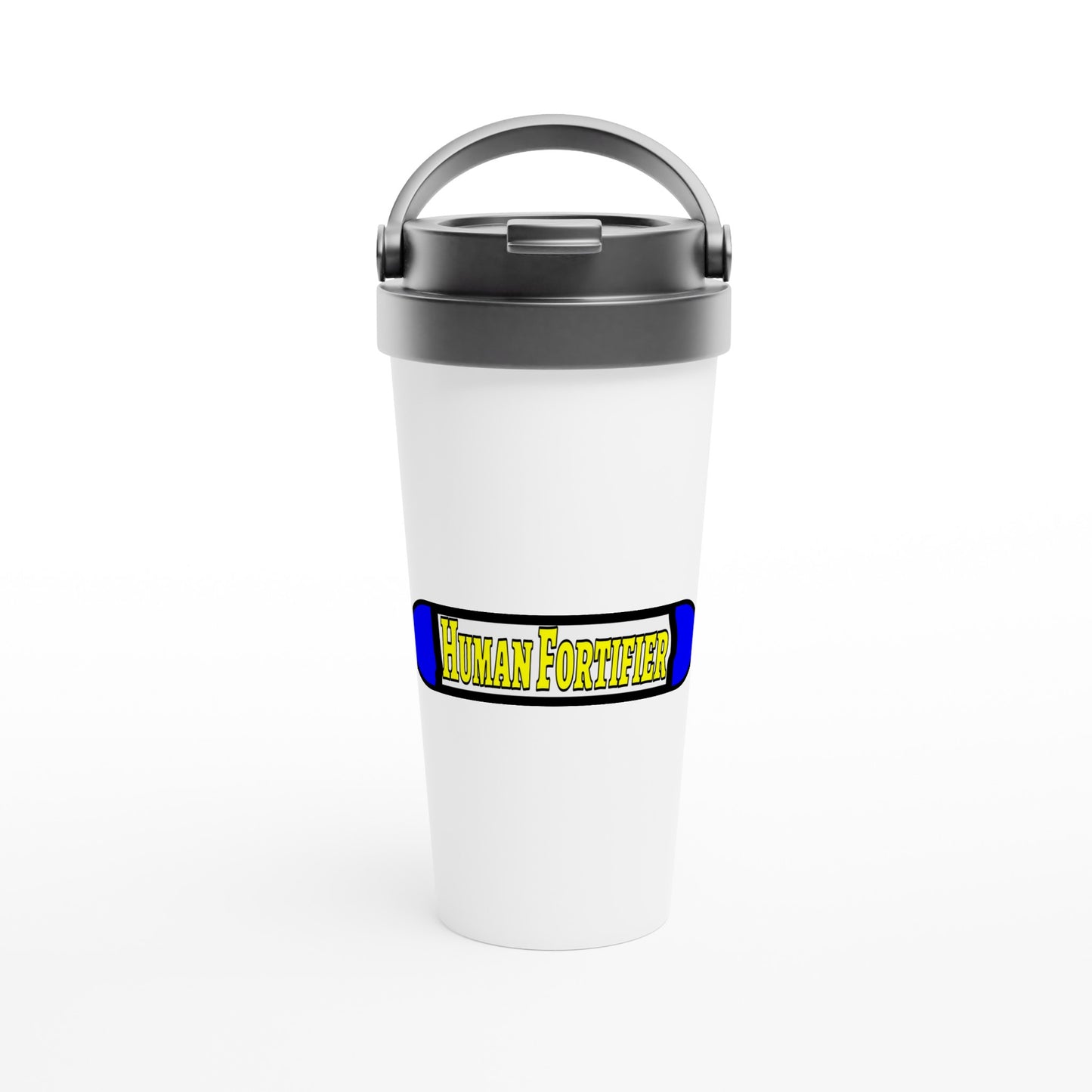 White 15oz Stainless Steel Travel Mug